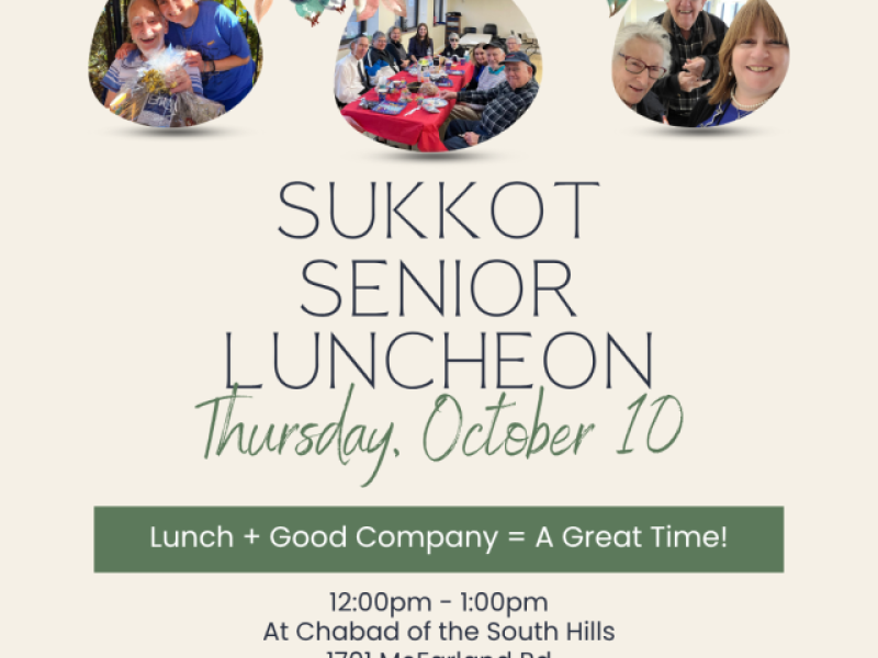 Senior Luncheon in the Sukkah