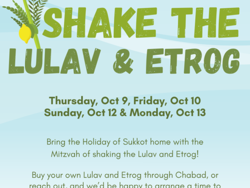 Do the Lulav & Etrog Shake